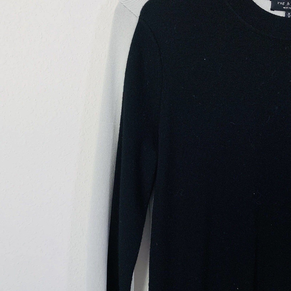 Rag And Bone Black And Gray Color Block Sweater D… - image 3